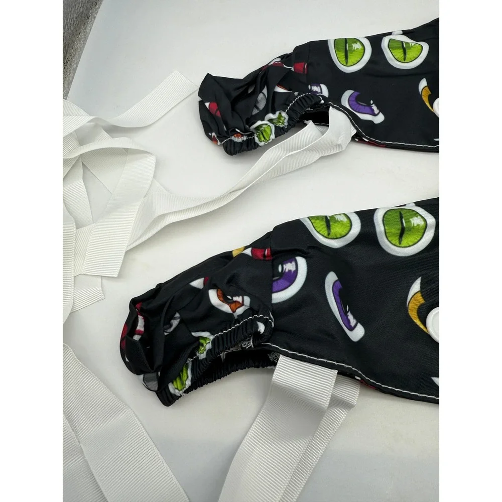 Adjustable Unisex Tie Back Scrub Cap Hat 2 Pack‎ Work Hat with Buttons